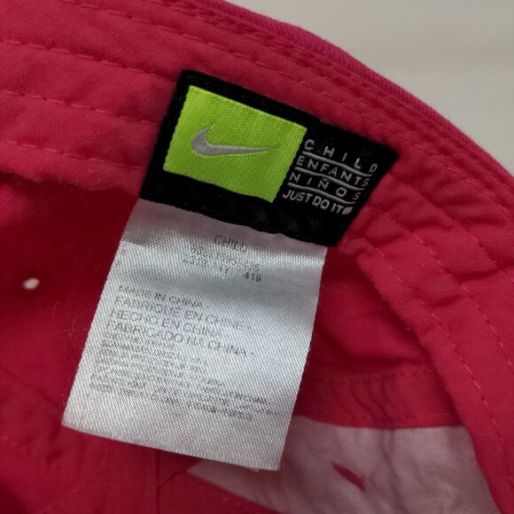 Nike Girl's Strapback Hat Pink Size Child Embroidered Swoosh Logo - Picture 7 of 8